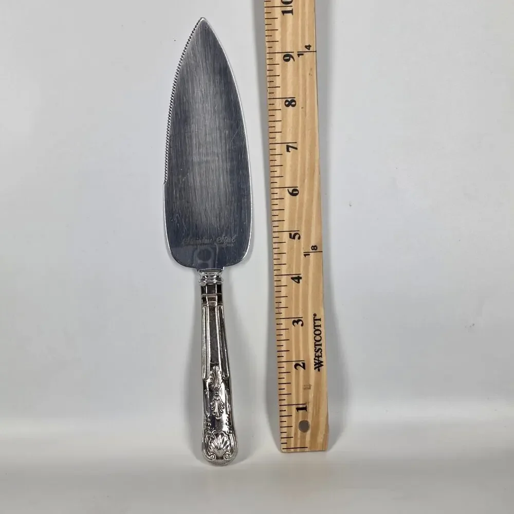 VINTAGE SHEFFIELD ENGLAND CAKE & PIE SERVER – ORNATE HANDLE – STAINLESS STEEL